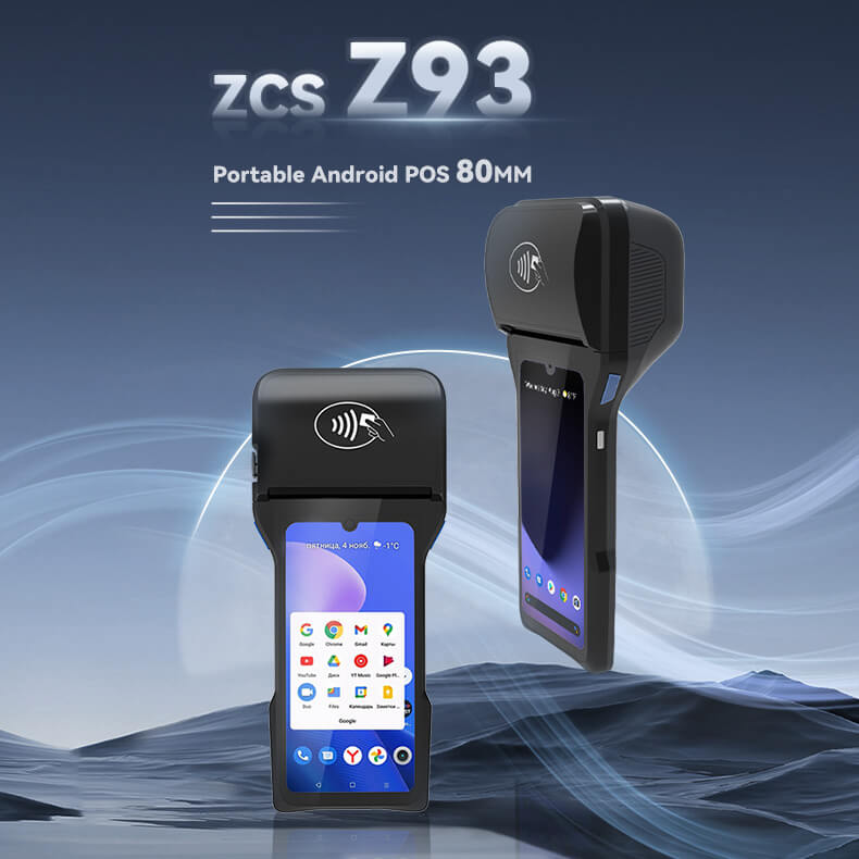 ZCS Z93 POS Android portátil con impresora de 80 mm
